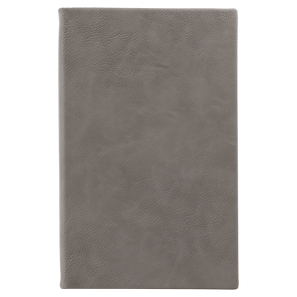5 1/4" x 8 1/4" Laserable Leatherette Sketch Book with Unlined Notepad