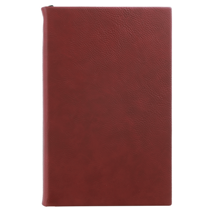 5 1/4" x 8 1/4" Laserable Leatherette Sketch Book with Unlined Notepad