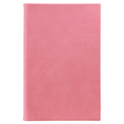 5 1/4" x 8 1/4" Laserable Leatherette Sketch Book with Unlined Notepad
