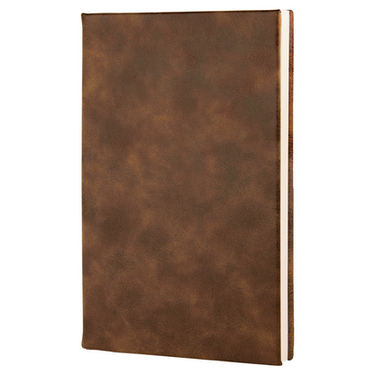 5 1/4" x 8 1/4" Laserable Leatherette Sketch Book with Unlined Notepad
