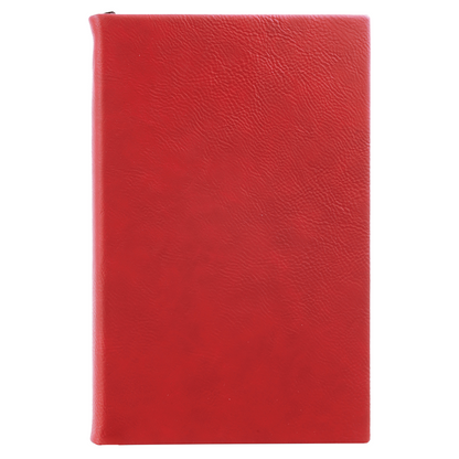 5 1/4" x 8 1/4" Laserable Leatherette Sketch Book with Unlined Notepad