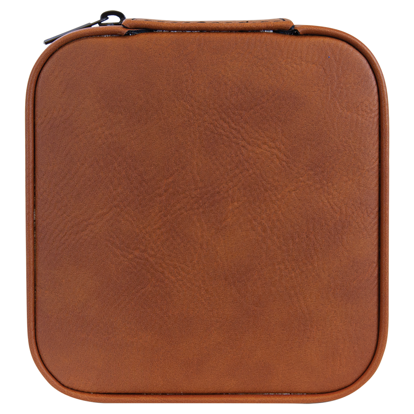 4" X 4"  Leather travel Jewelry Box with Black Lining