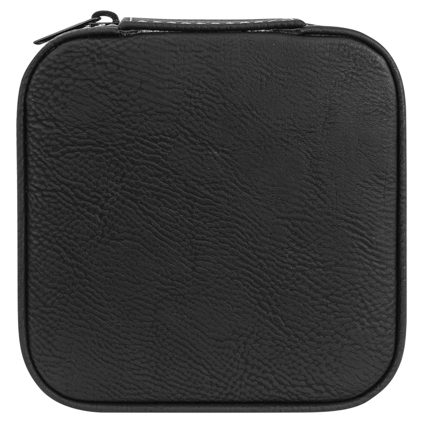 4" X 4"  Leather travel Jewelry Box with Black Lining