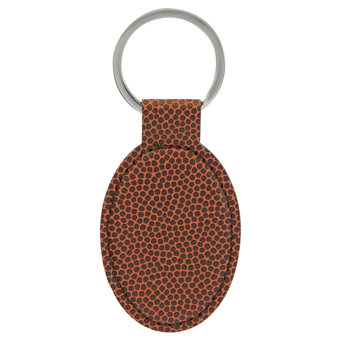 Football Leather Oval Keychain