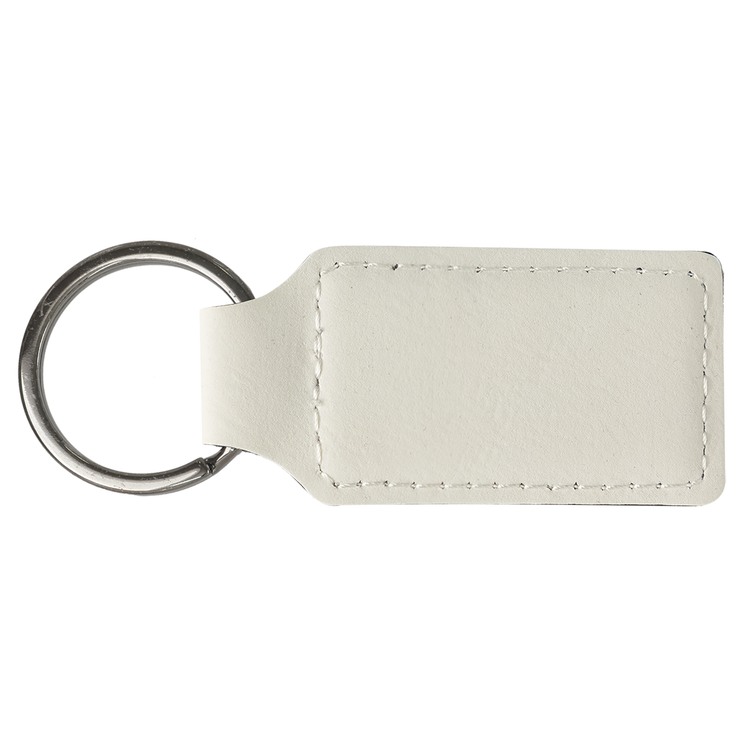 2 3/4" x 1 1/4" Laserable Leatherette Oval Keychain