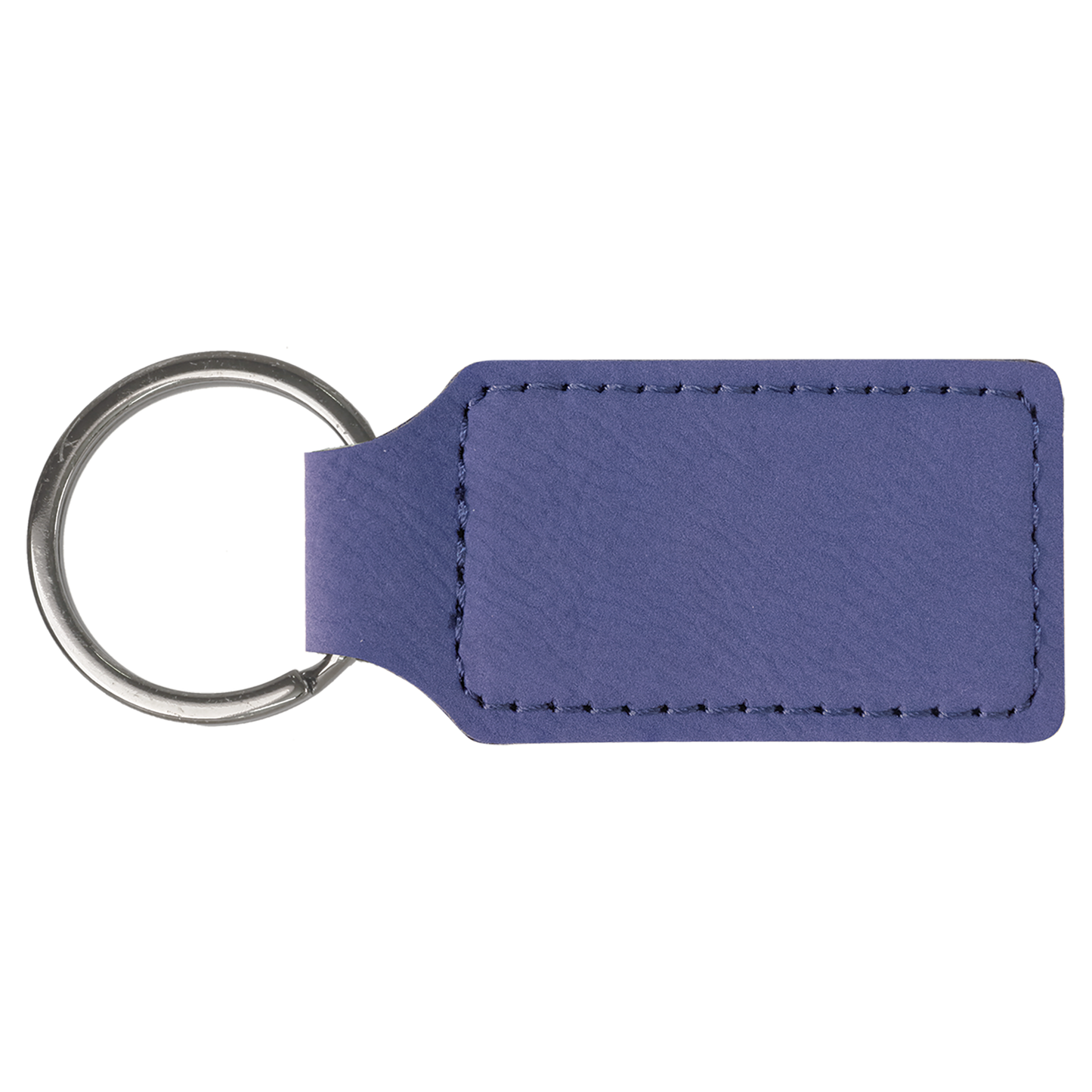 2 3/4" x 1 1/4" Laserable Leatherette Oval Keychain