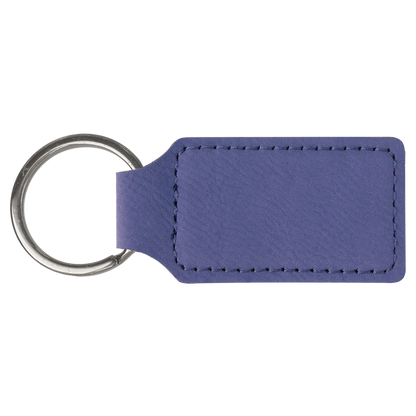 2 3/4" x 1 1/4" Laserable Leatherette Oval Keychain