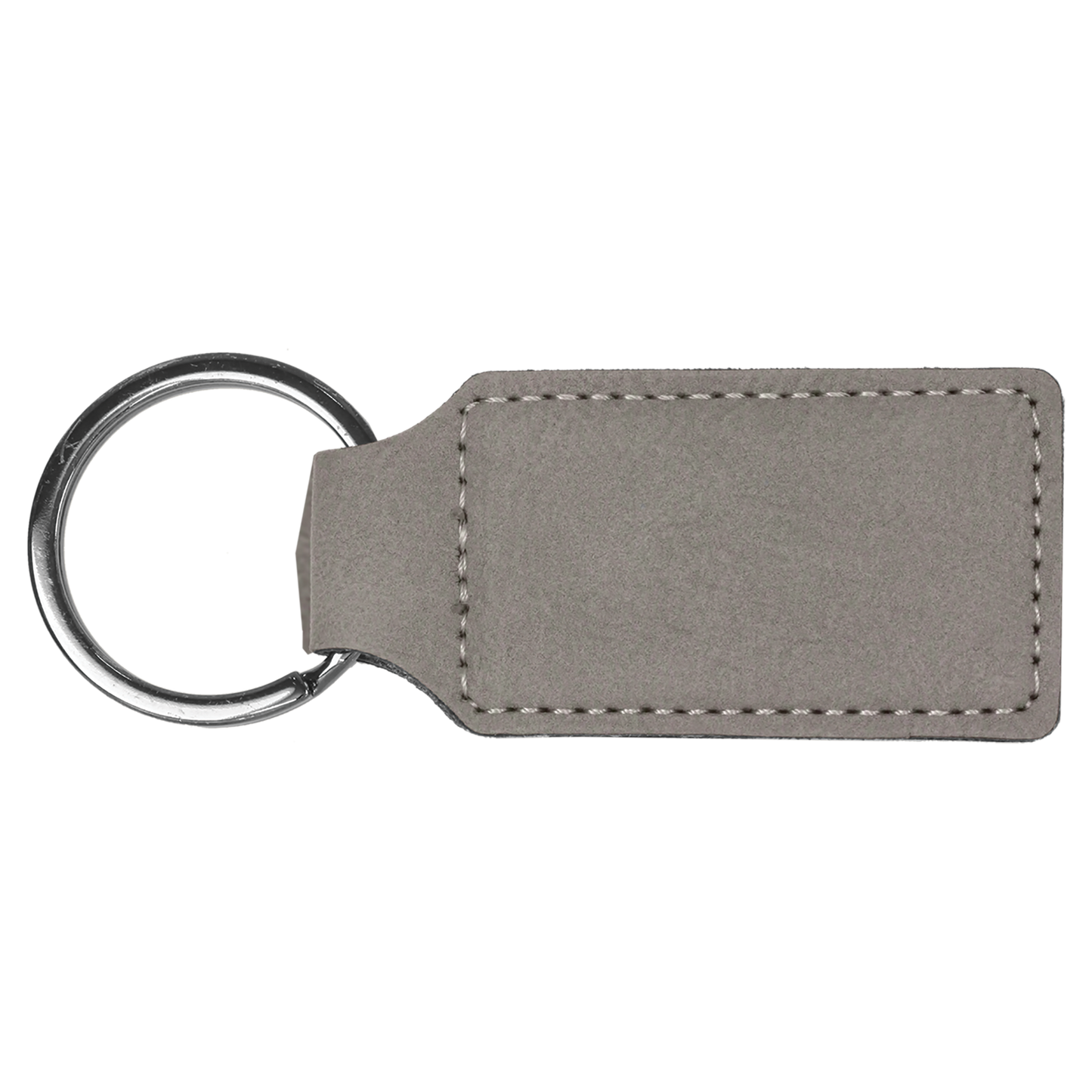 2 3/4" x 1 1/4" Laserable Leatherette Oval Keychain