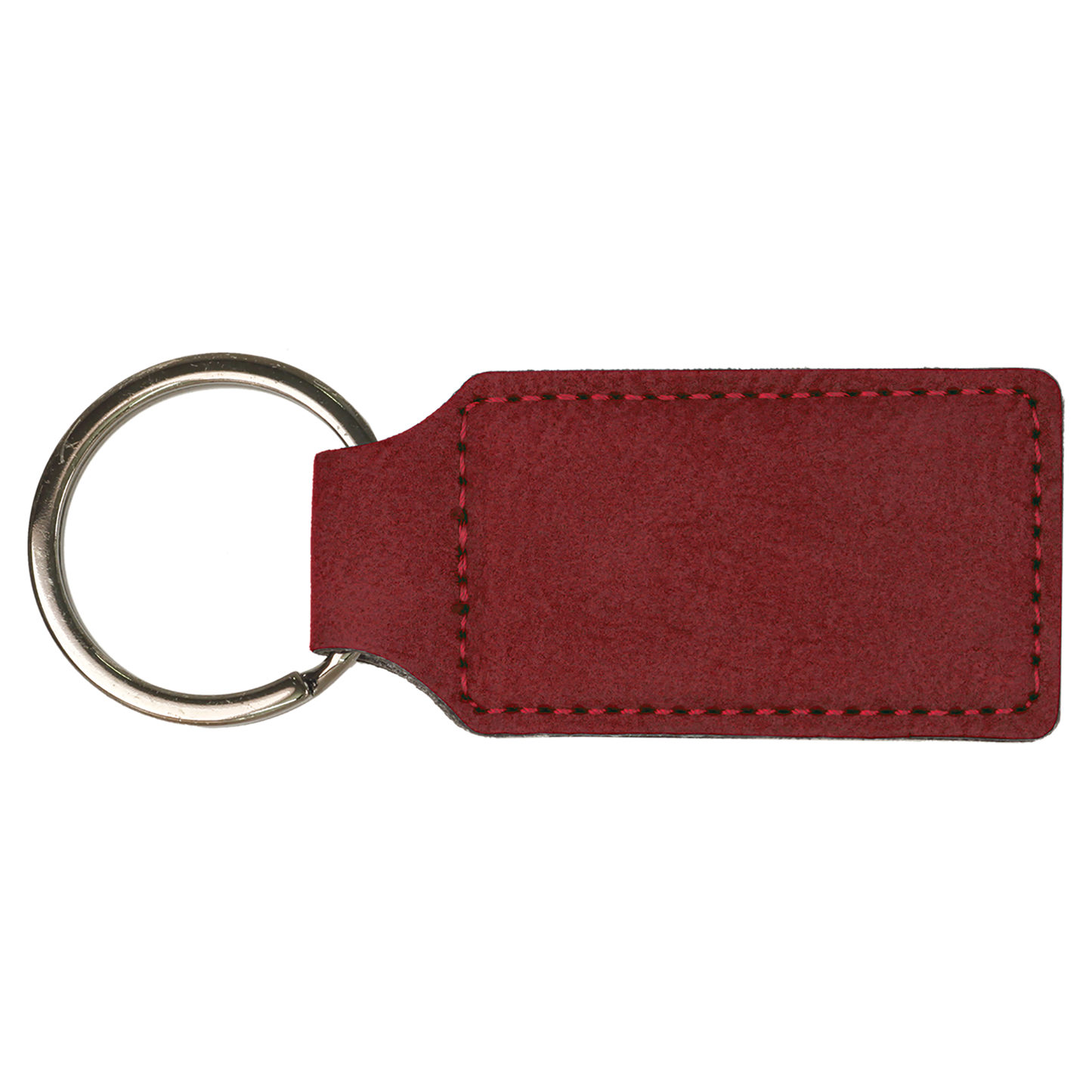 2 3/4" x 1 1/4" Laserable Leatherette Oval Keychain