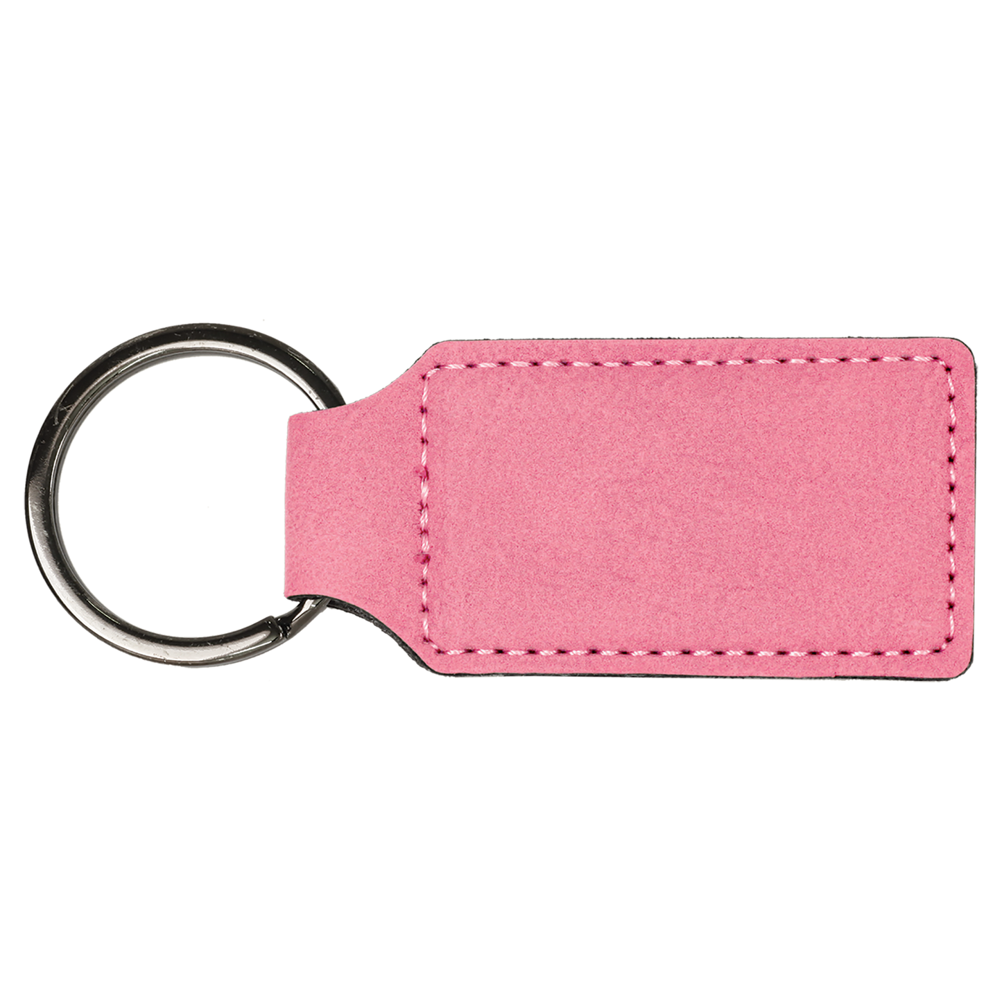 2 3/4" x 1 1/4" Laserable Leatherette Oval Keychain