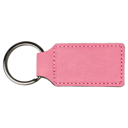 2 3/4" x 1 1/4" Laserable Leatherette Oval Keychain