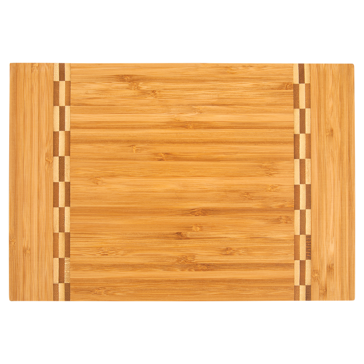 Bamboo Cutting Board With Butcher Block Inlay