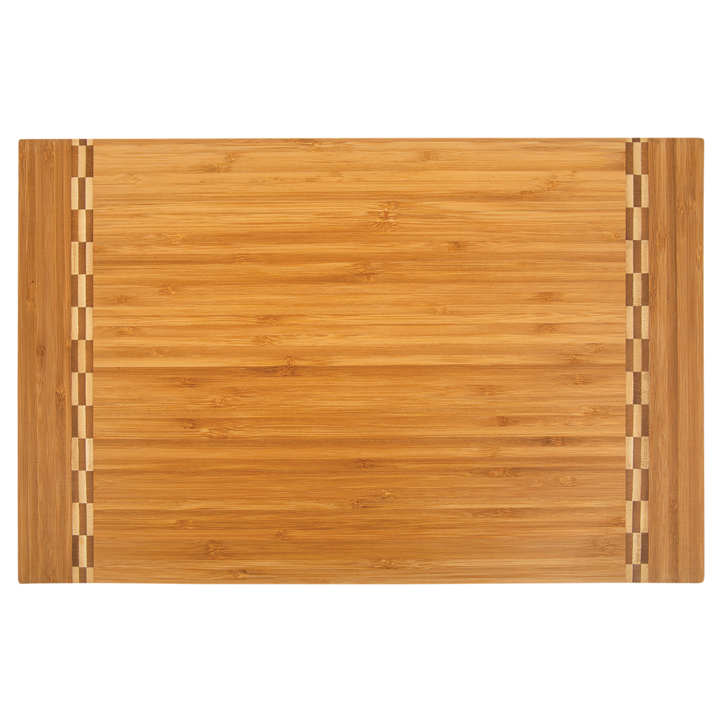 Bamboo Cutting Board With Butcher Block Inlay