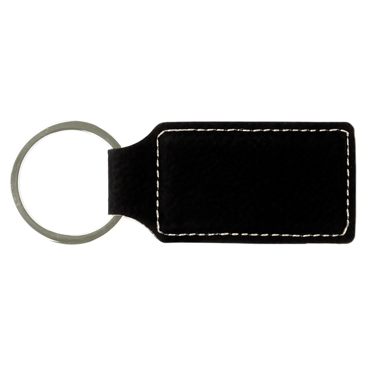 2 3/4" x 1 1/4" Laserable Leatherette Oval Keychain