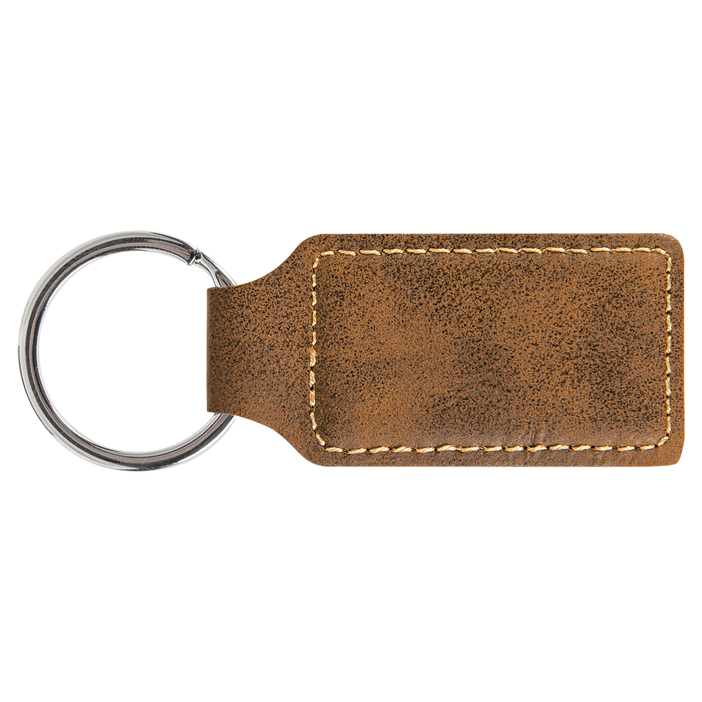 2 3/4" x 1 1/4" Laserable Leatherette Oval Keychain