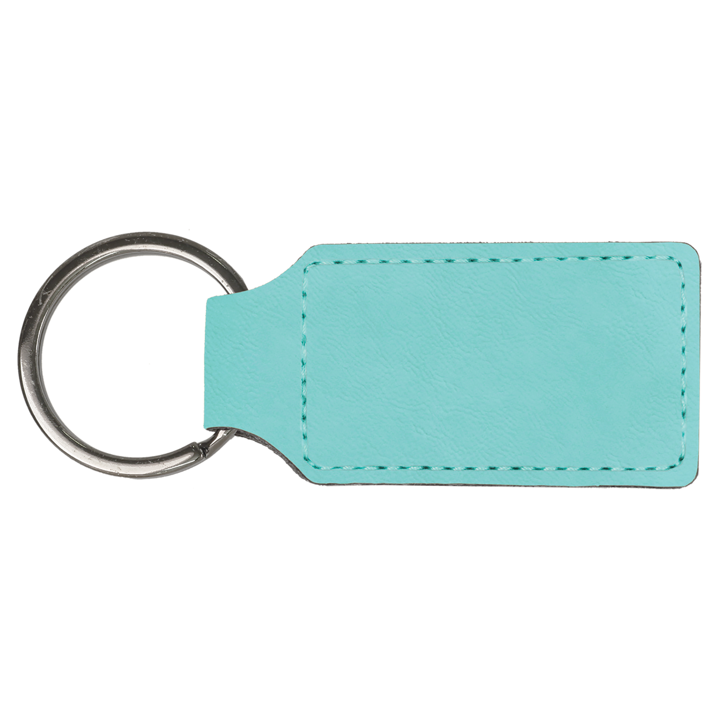 2 3/4" x 1 1/4" Laserable Leatherette Oval Keychain