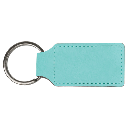 2 3/4" x 1 1/4" Laserable Leatherette Oval Keychain