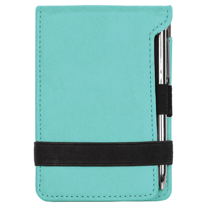 3 1/4" x 4 3/4" Leather Mini Notepad with Pen