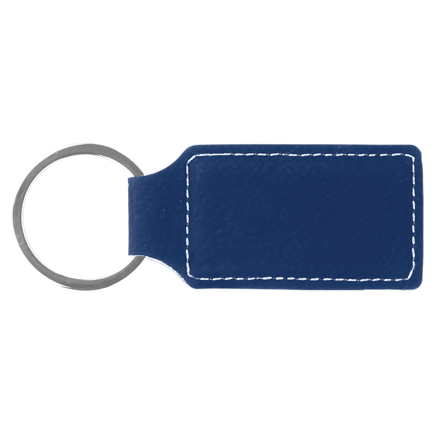 2 3/4" x 1 1/4" Laserable Leatherette Oval Keychain