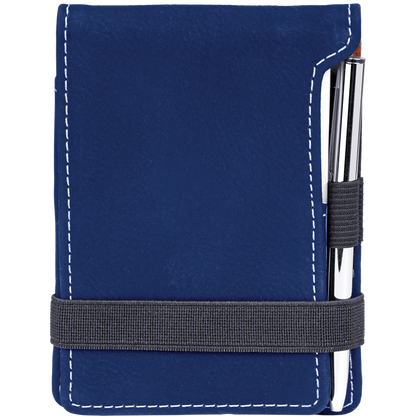 3 1/4" x 4 3/4" Leather Mini Notepad with Pen