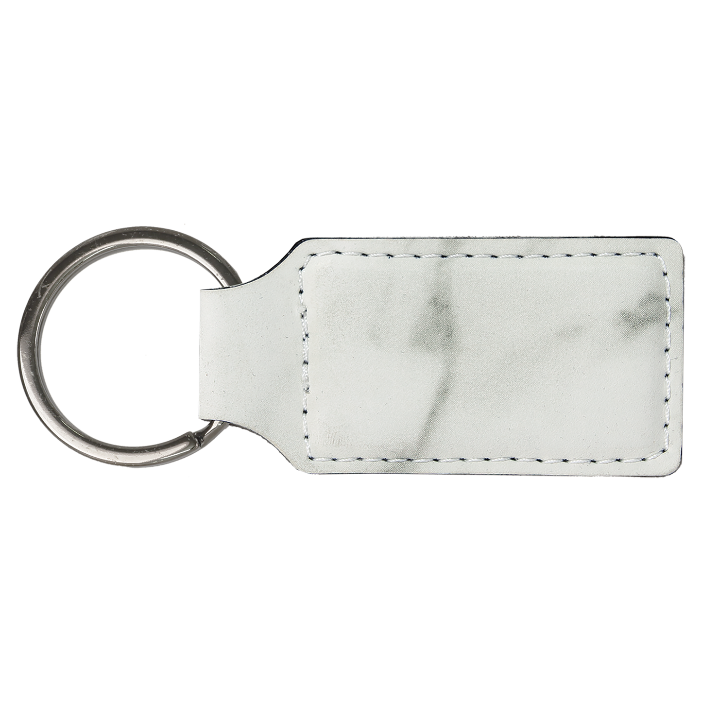 2 3/4" x 1 1/4" Laserable Leatherette Oval Keychain