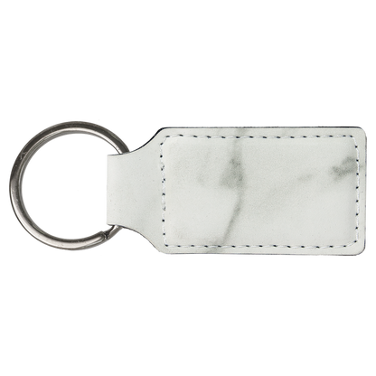 2 3/4" x 1 1/4" Laserable Leatherette Oval Keychain