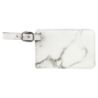 4 1/4" x 2 3/4" Laserable Leatherette Luggage Tag