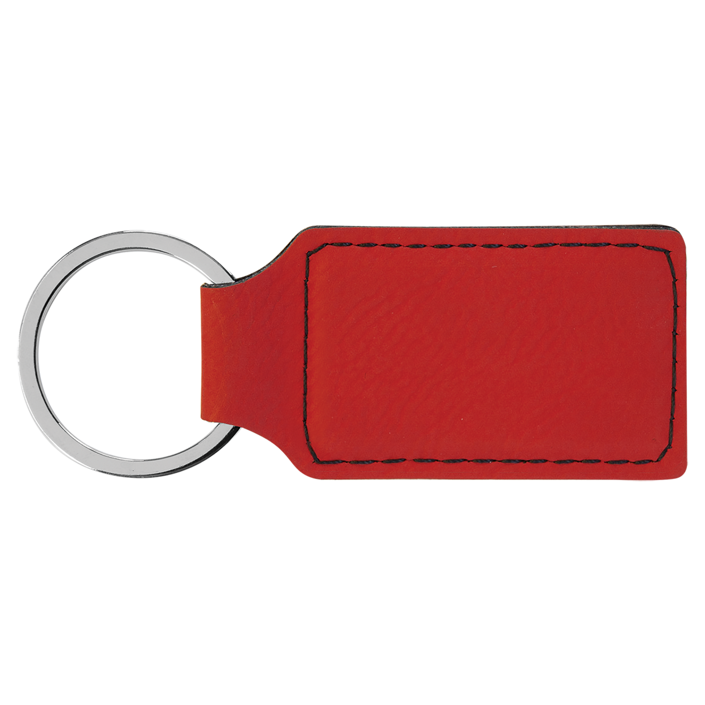 2 3/4" x 1 1/4" Laserable Leatherette Oval Keychain