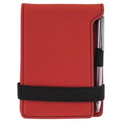 3 1/4" x 4 3/4" Leather Mini Notepad with Pen