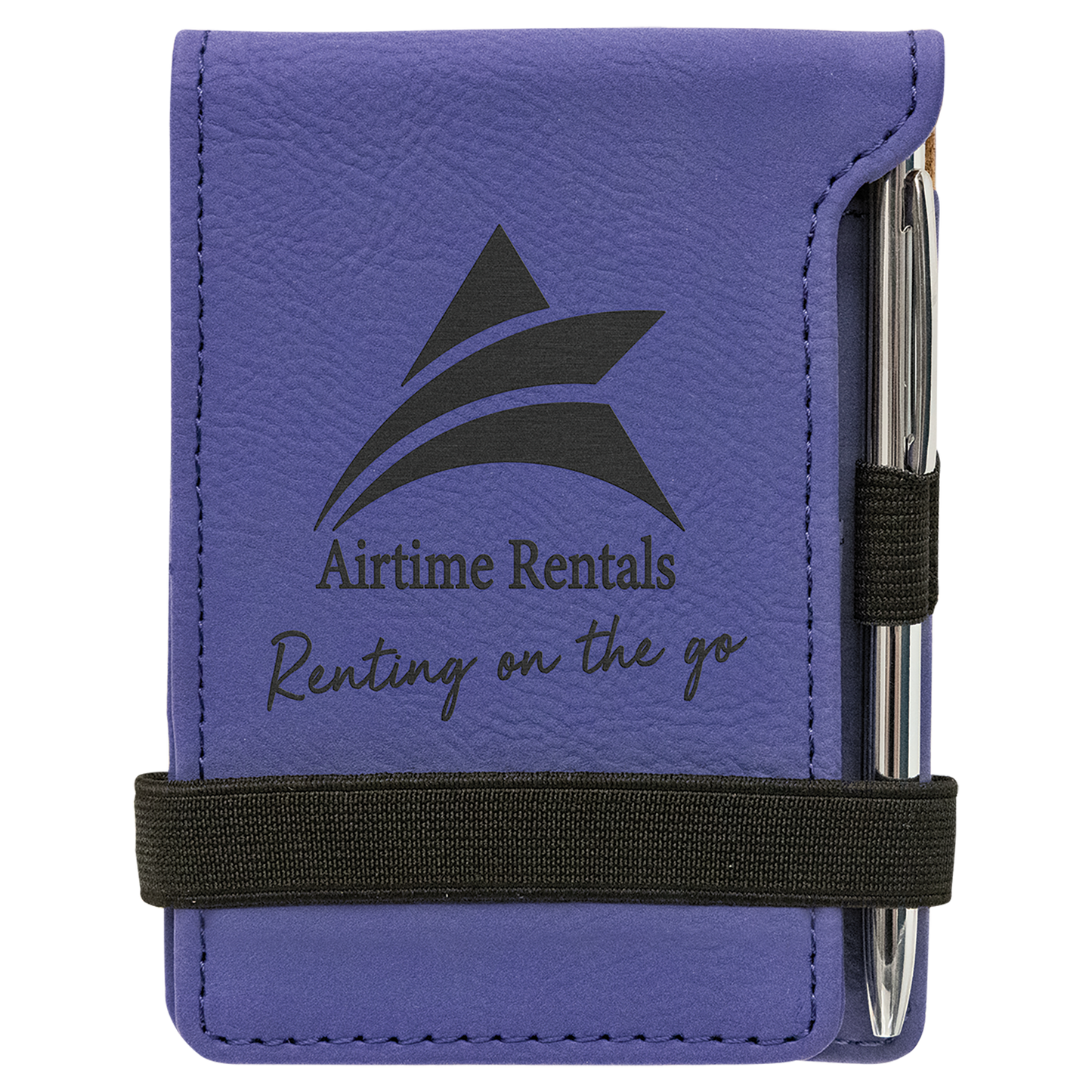 3 1/4" x 4 3/4" Leather Mini Notepad with Pen