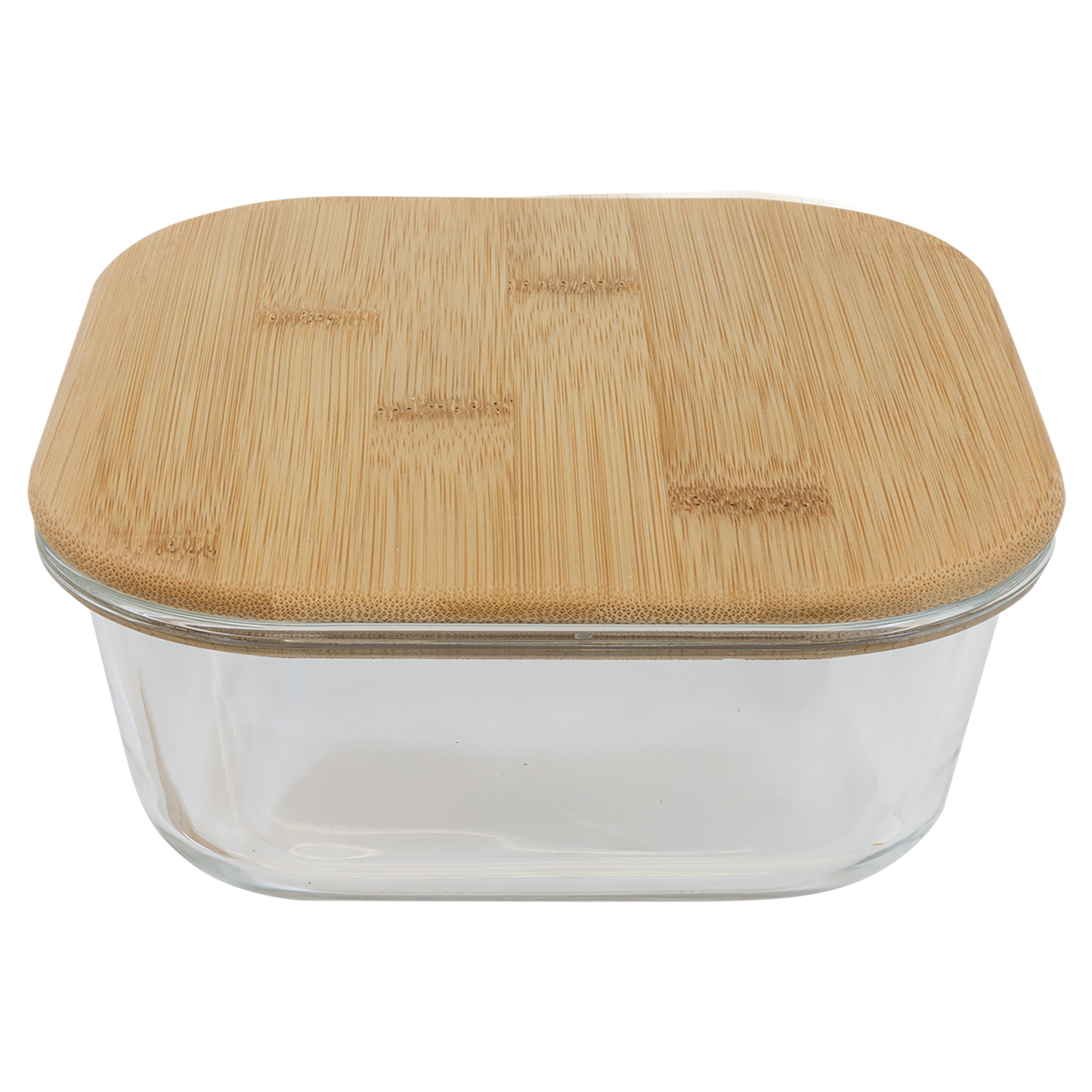 Square Glass Container with Bamboo Lid