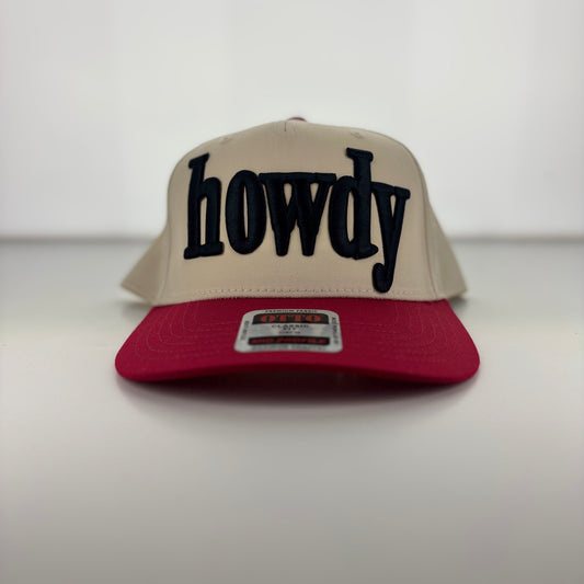 "Howdy" Puff Two Tone Hat