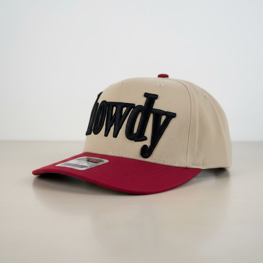 "Howdy" Puff Two Tone Hat