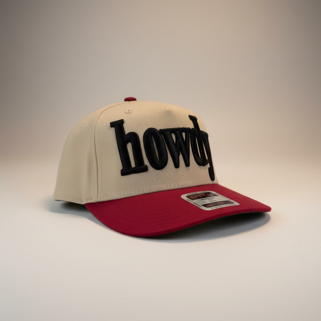 "Howdy" Puff Two Tone Hat