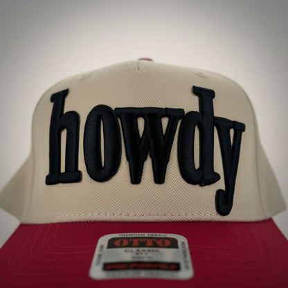 "Howdy" Puff Two Tone Hat