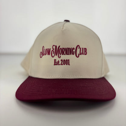 "Slow Morning Club" Two Tone Hat
