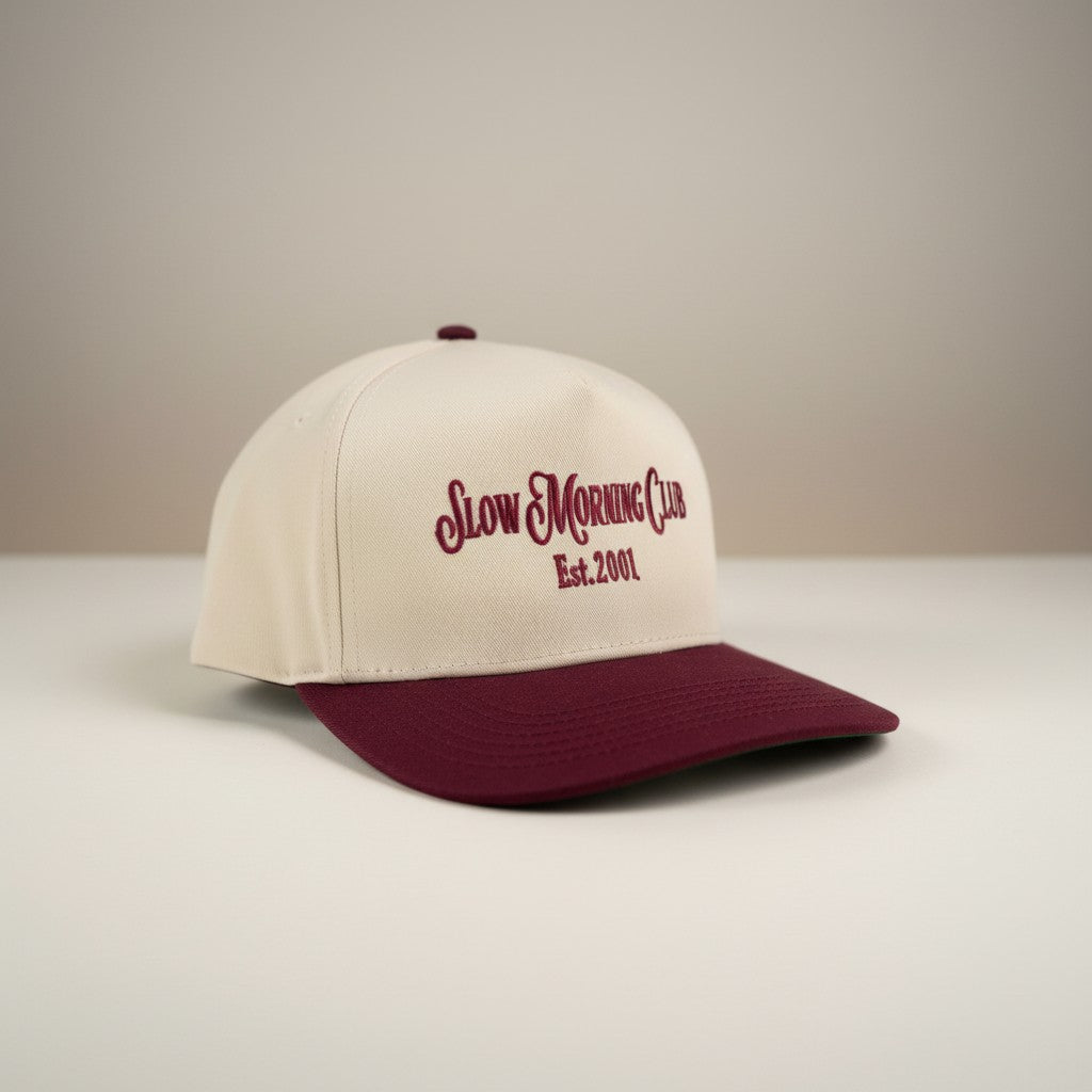 "Slow Morning Club" Two Tone Hat