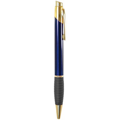 Gloss Brass Ballpoint Pen with Gripper