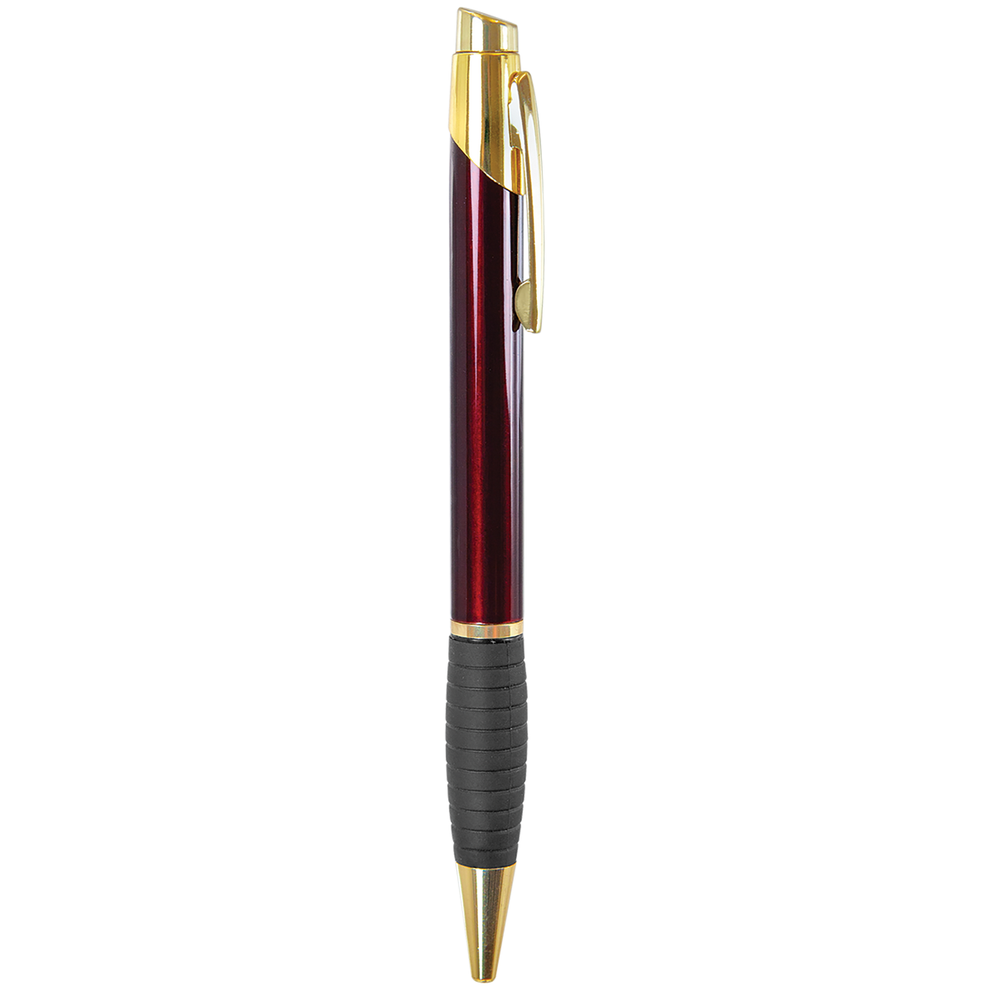 Gloss Brass Ballpoint Pen with Gripper