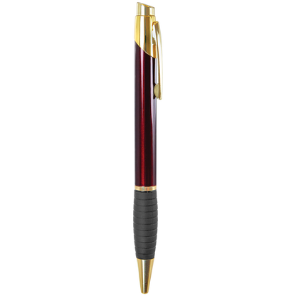 Gloss Brass Ballpoint Pen with Gripper