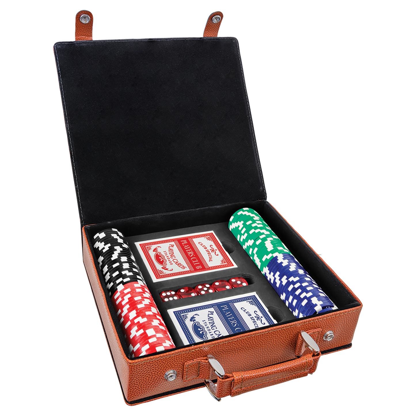 Basketball Leather 100 Chip Poker Set