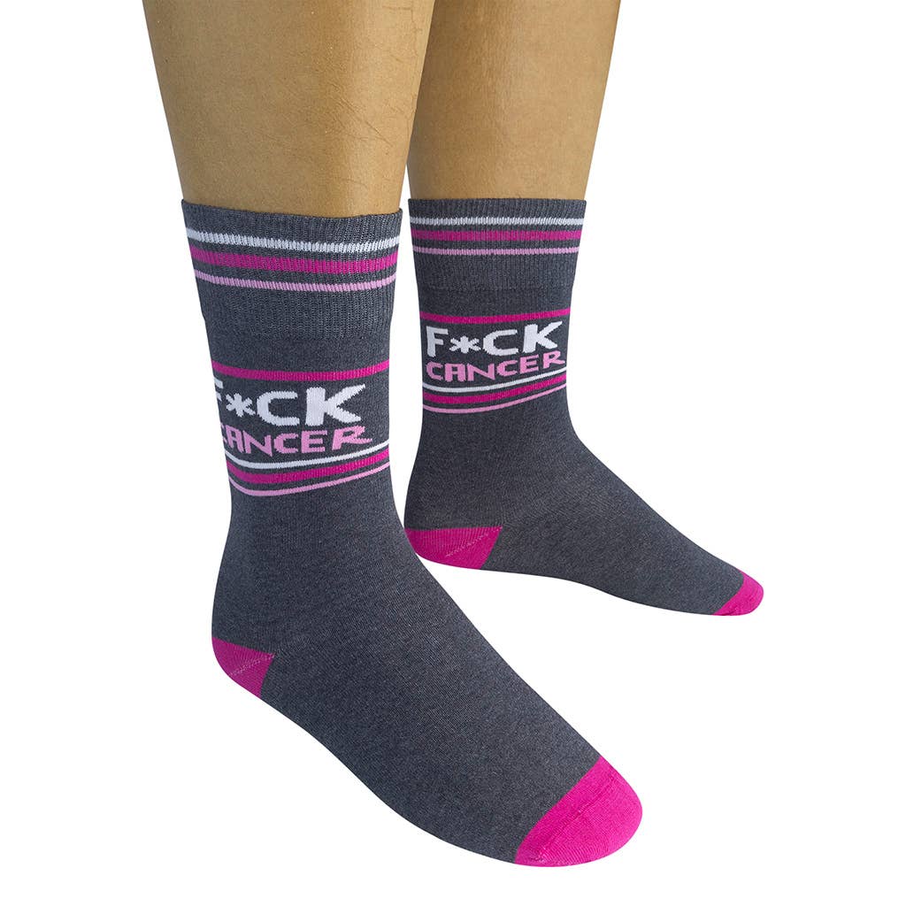 F*Ck Cancer Socks – Pink - Closeout | Funatic