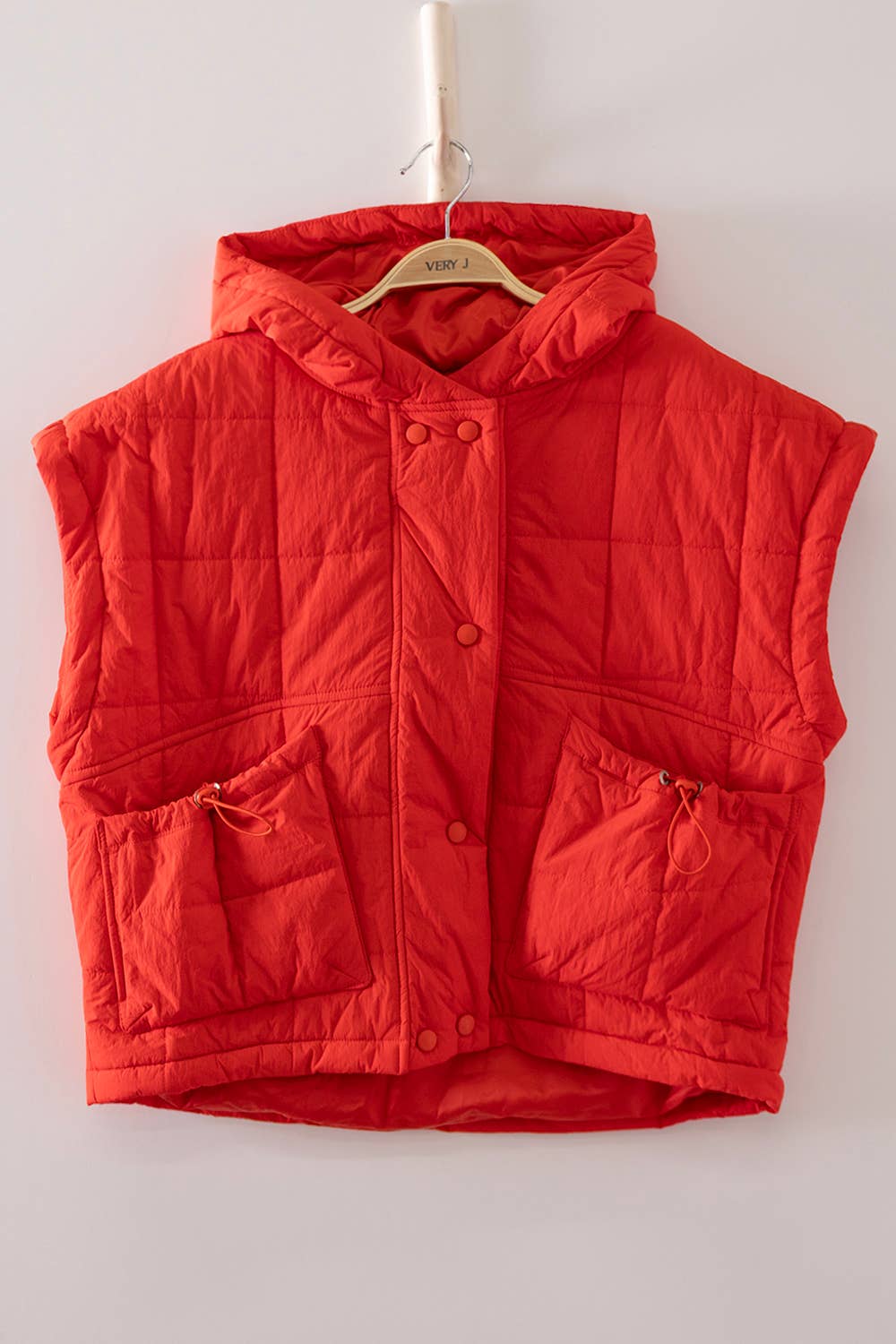 NJ90482-Quilted Hooded Puffer Vest