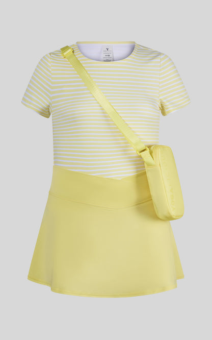 Little Girls Short Sleeve Tee, Crossover Skort, Fanny bag
