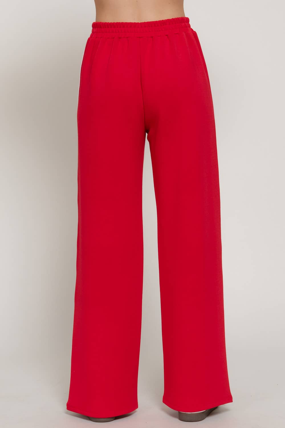 Soft Modal Scuba Side Contrasting Panels Straight Pants