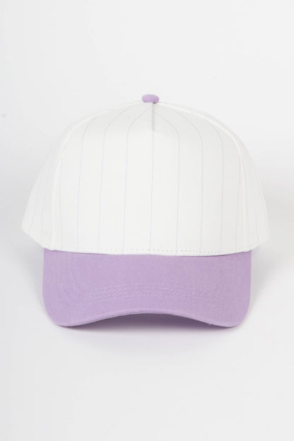 Pinstripe Two-Tone Baseball Cap