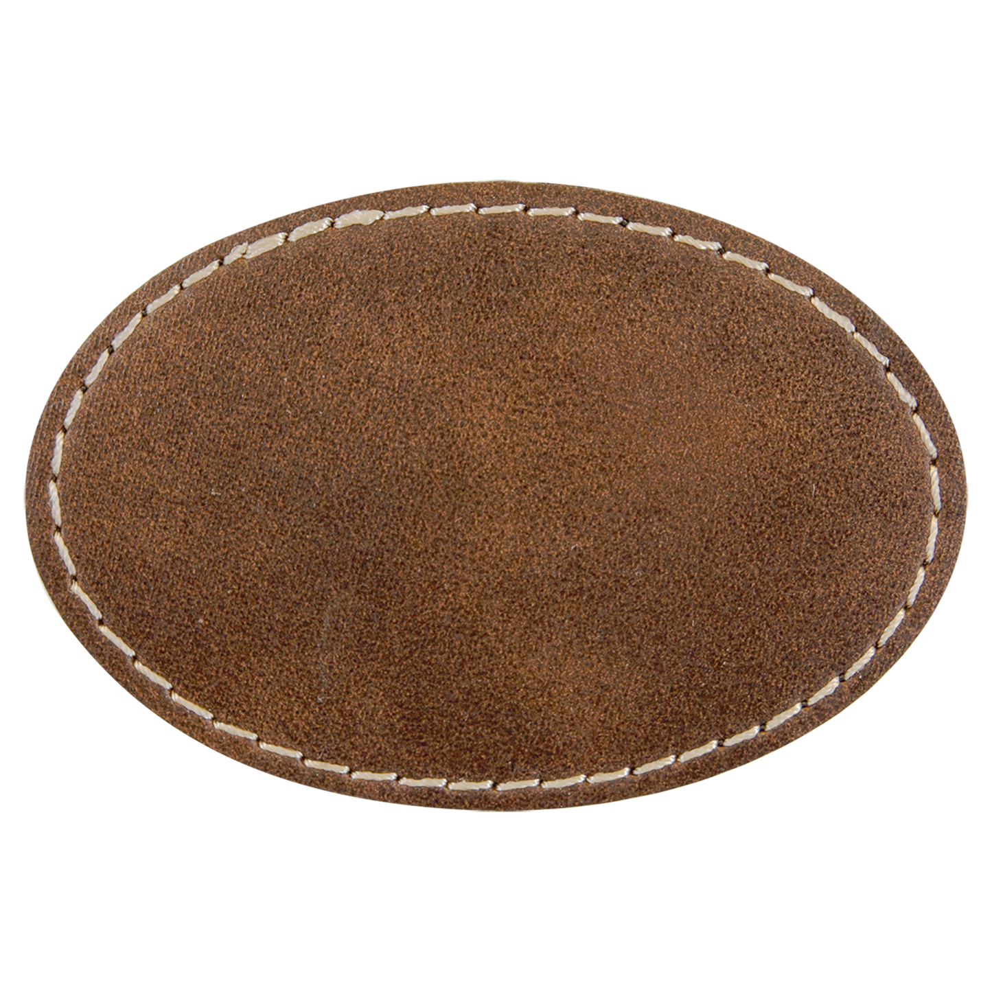 3"x2" Oval Leather Printed Patch