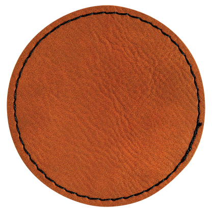 Printed 3" Circle Leather Patch