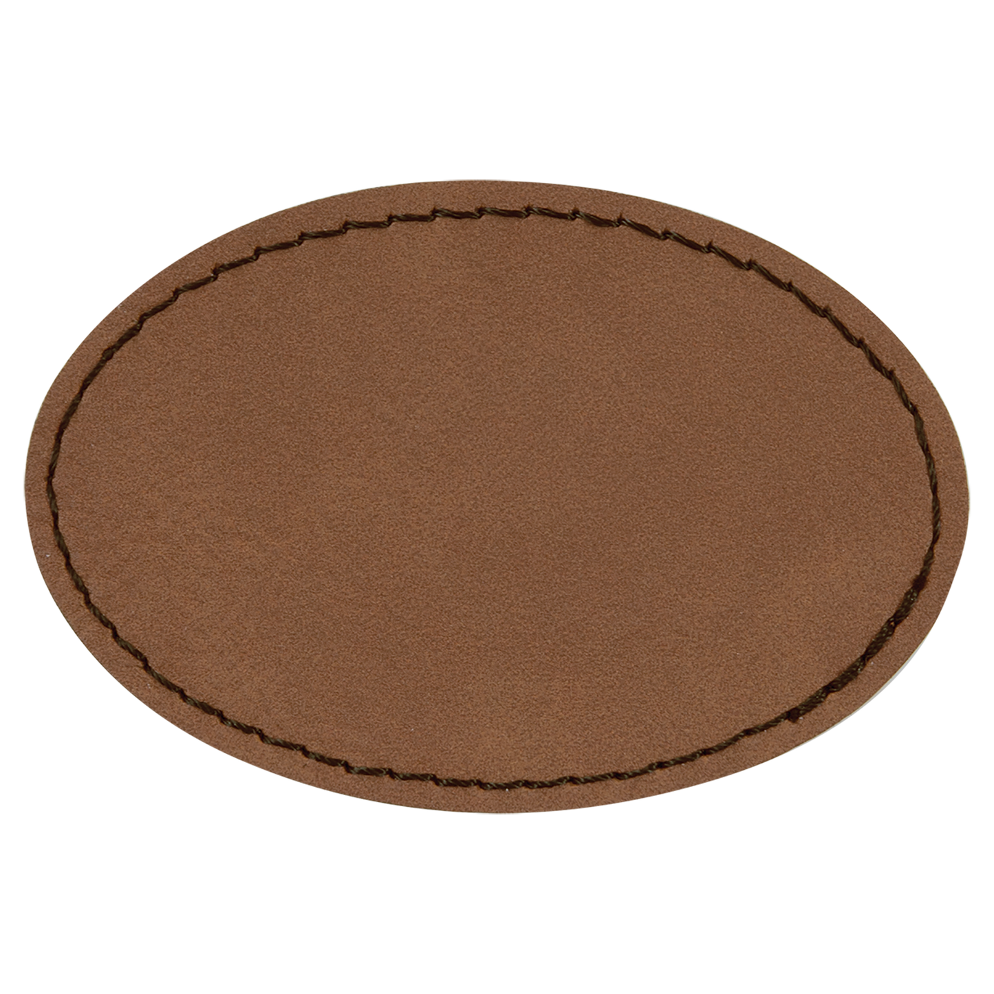 3"x2" Oval Leather Printed Patch