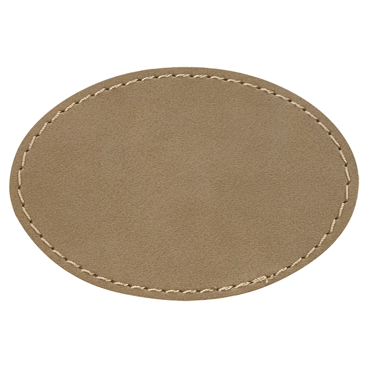 3"x2" Oval Leather Printed Patch